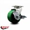Service Caster 4 Inch Green Poly on Cast Iron Swivel Caster with Roller Bearing and Brake SCC SCC-20S420-PUR-GB-TLB - alternate 4